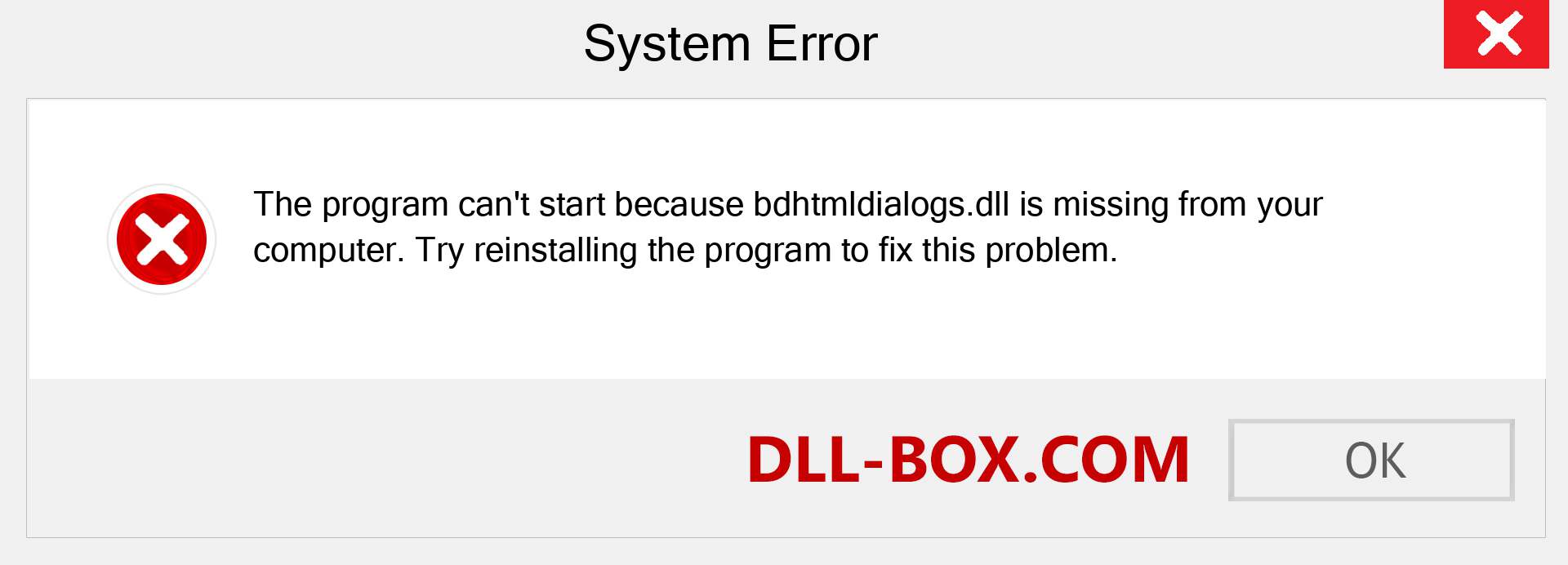  bdhtmldialogs.dll file is missing?. Download for Windows 7, 8, 10 - Fix  bdhtmldialogs dll Missing Error on Windows, photos, images